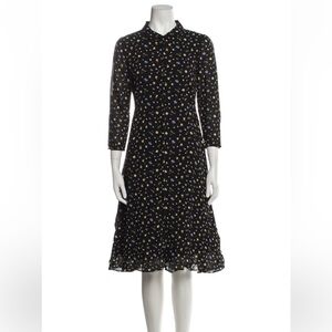 Reformation Black Floral Midi Dress